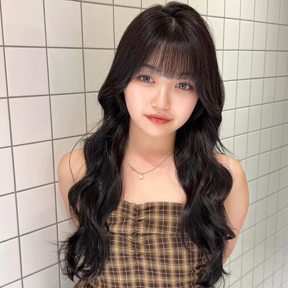 ロング くびれヘア レイヤーカット カット ヘアカラー トリートメント 🎀しゅな/韓国 レイヤー/透明感♡のヘアスタイル