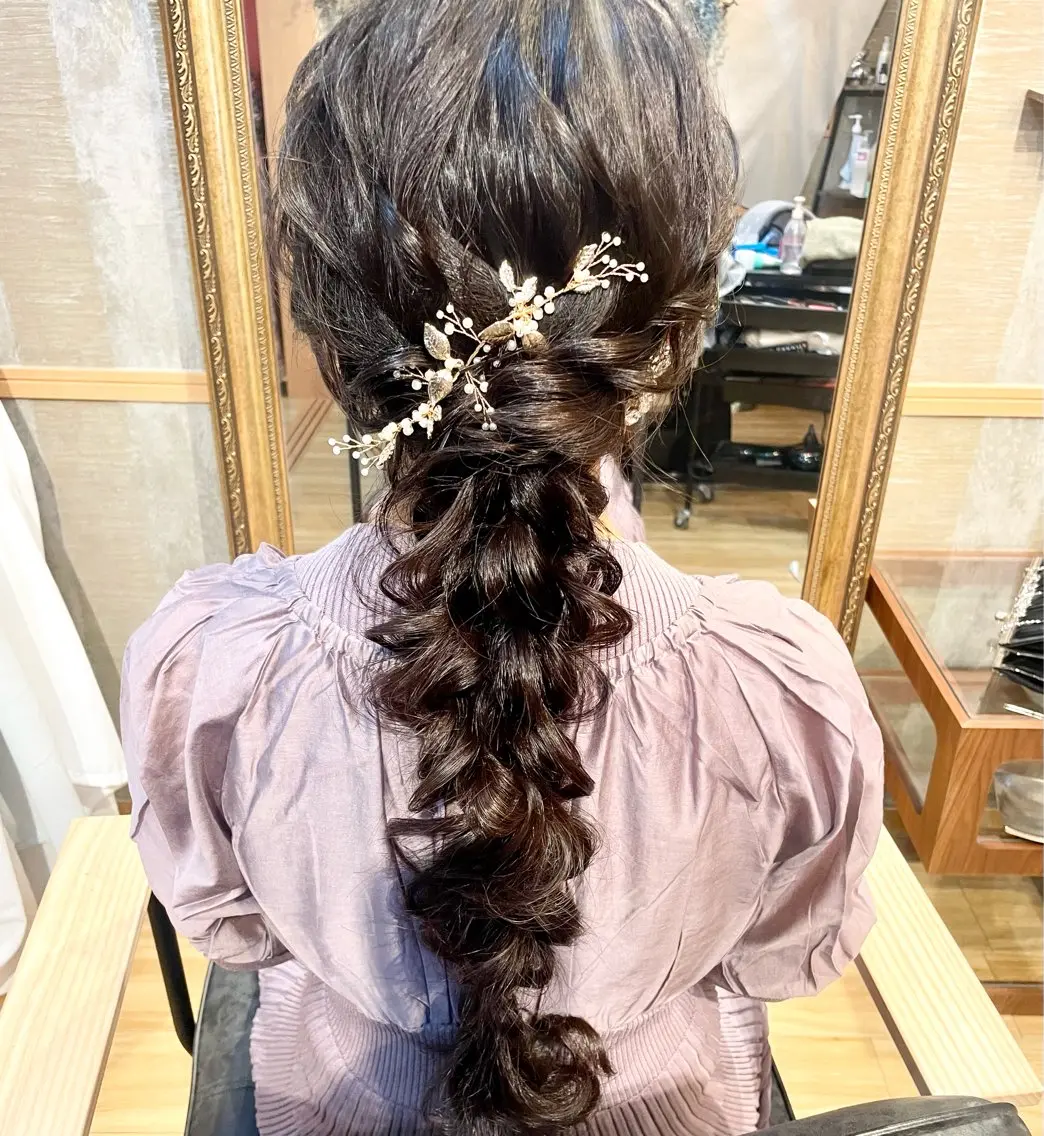 ロング ヘアアレンジ ヘアセット sHioN髪質改善 美髪矯正／ヘア着付けのヘアスタイル