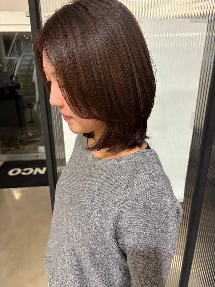 ミディアム カット カット／ブリーチ🐏 モデル募集中 ナナホのヘアスタイル