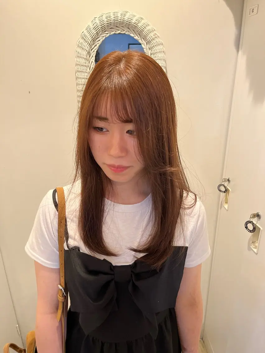 セミロング カラー 透明感カラー ヘアカラー loty shionのヘアスタイル