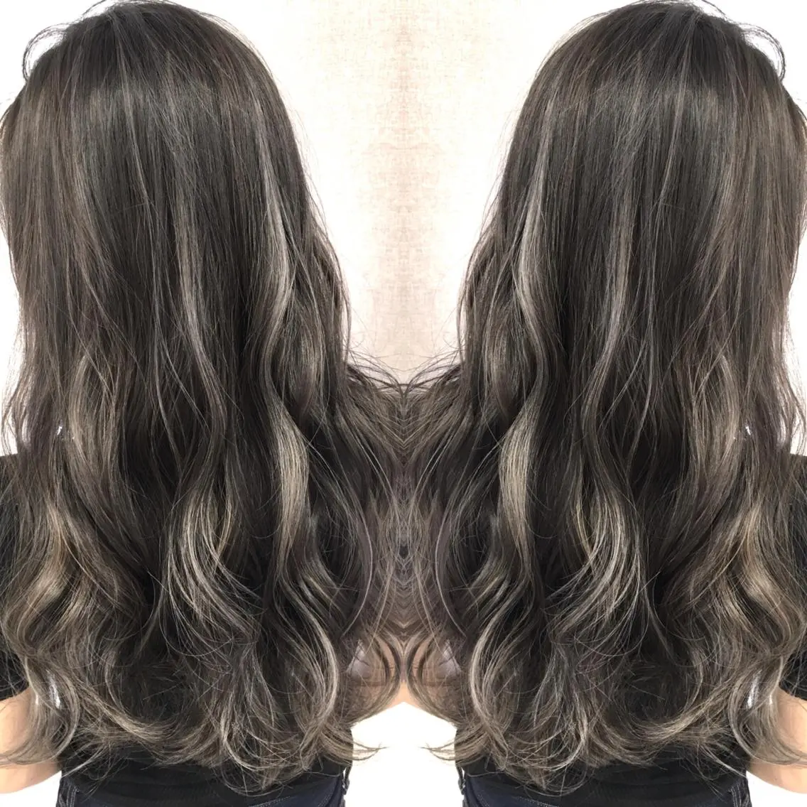 ロング カラー ハイライトカラー 3Dハイライト ハイライト ヘアカラー トリートメント 井上 一平のヘアスタイル