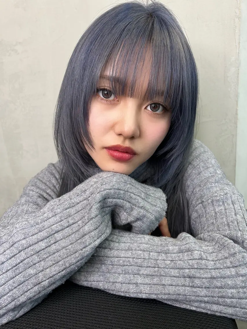 セミロング カラー カット ヘアカラー トリートメント Haru/THREE …by velvetのヘアスタイル