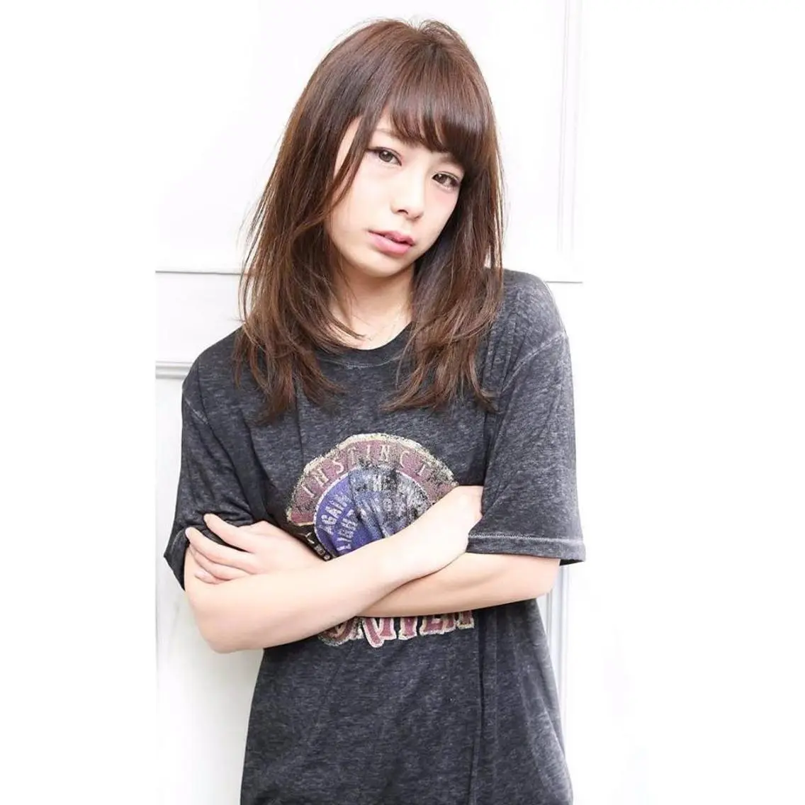 ミディアム 千葉 絵里花のヘアスタイル