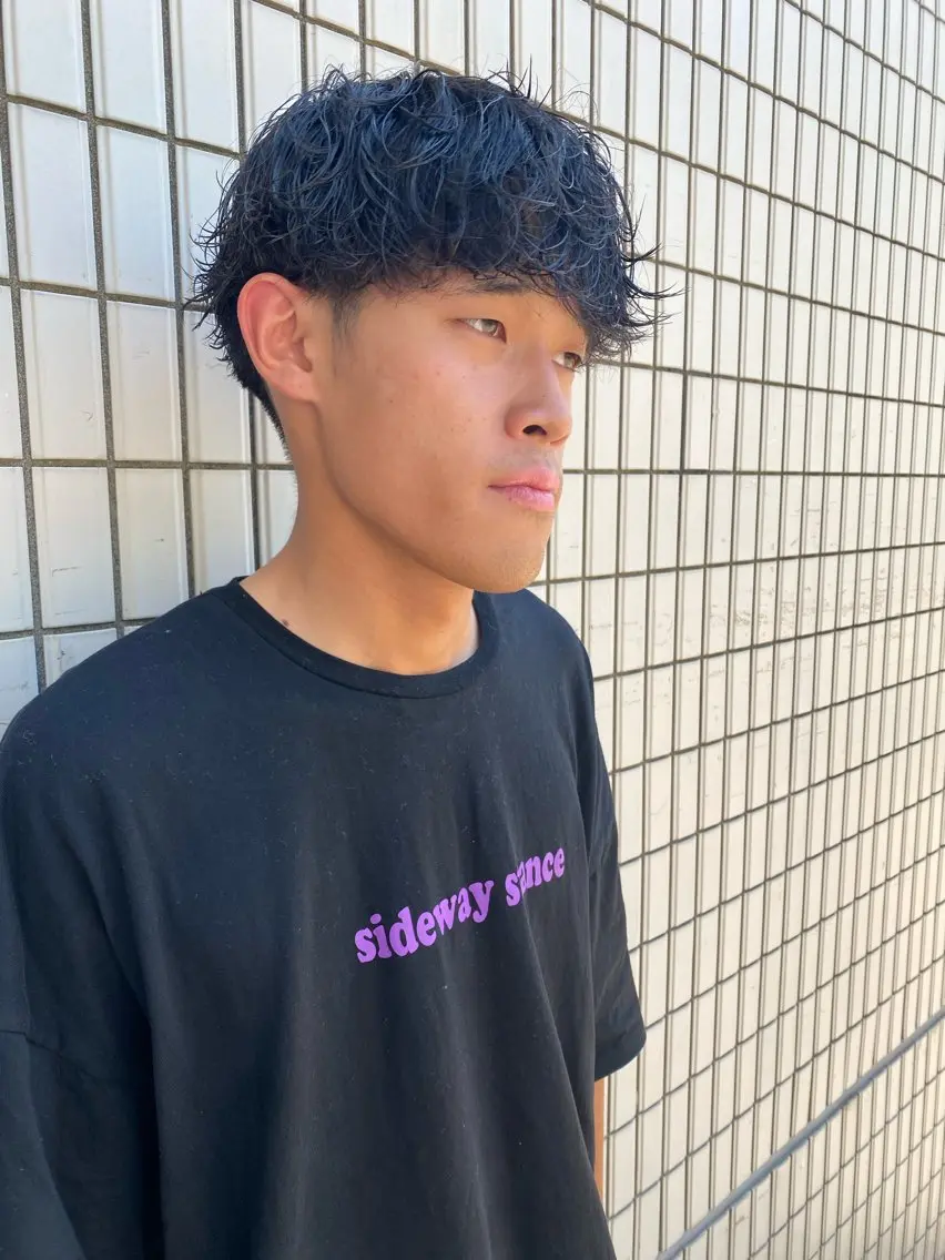 パーマ メンズ メンズパーマ air aoyama 大地勇人のヘアスタイル