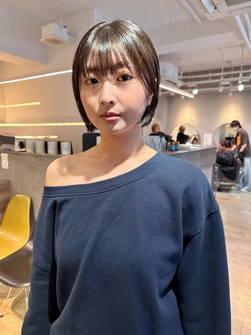 ショート カラー ボブ/パーマ 古家 佑真のヘアスタイル