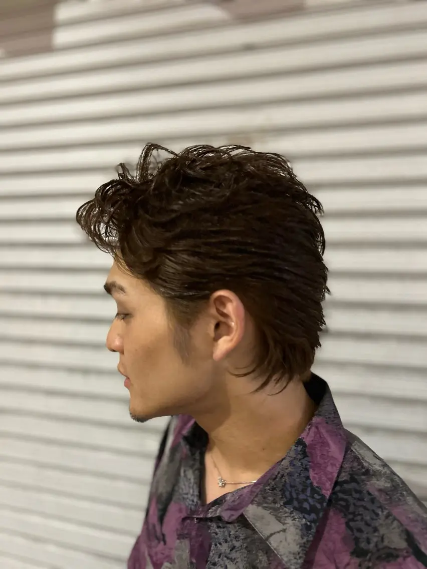 ミディアム メンズ 仙庭 風輝のヘアスタイル