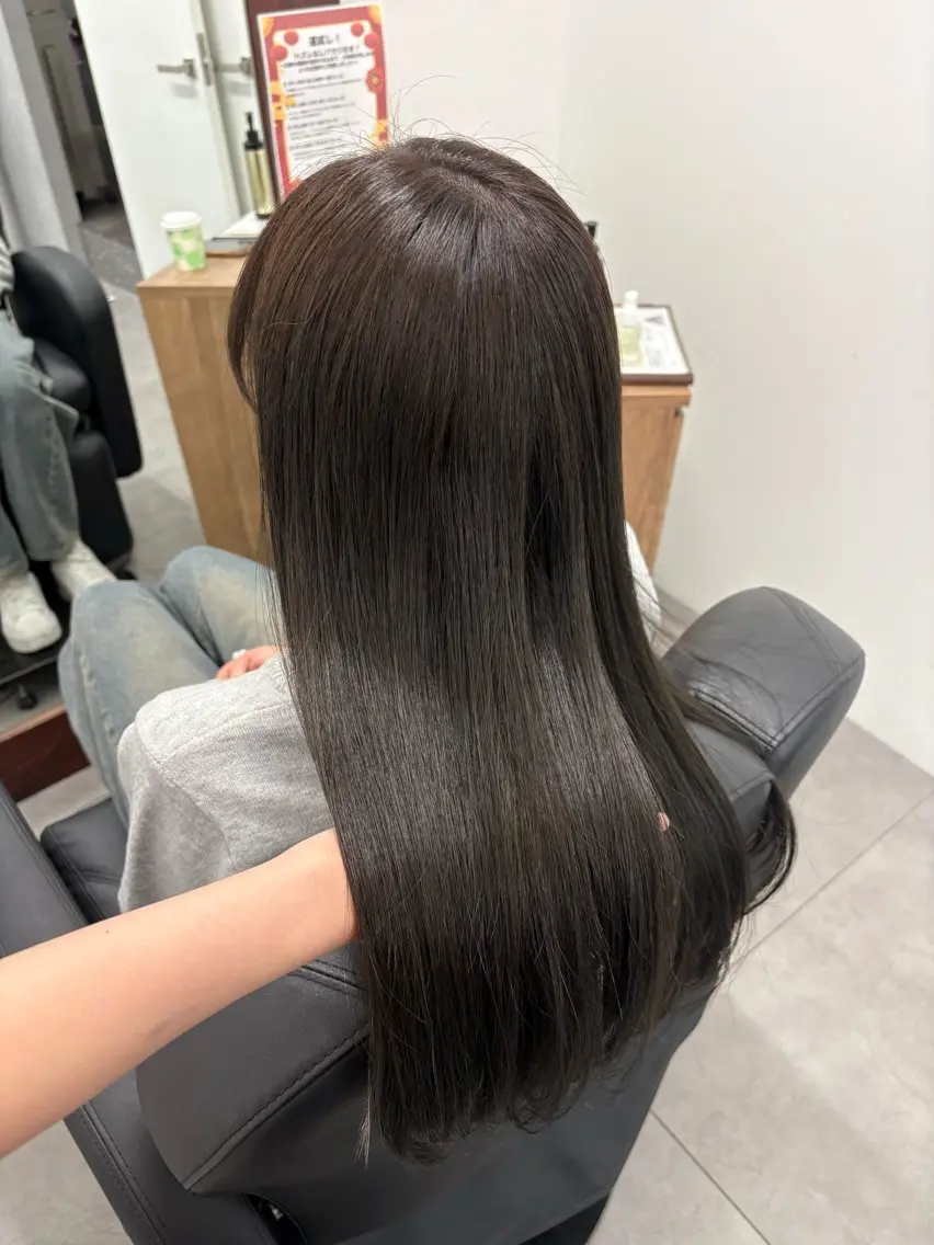 ロング カット 縮毛矯正 トレンド甘めガーリー Mizuki☁️🫧のヘアスタイル