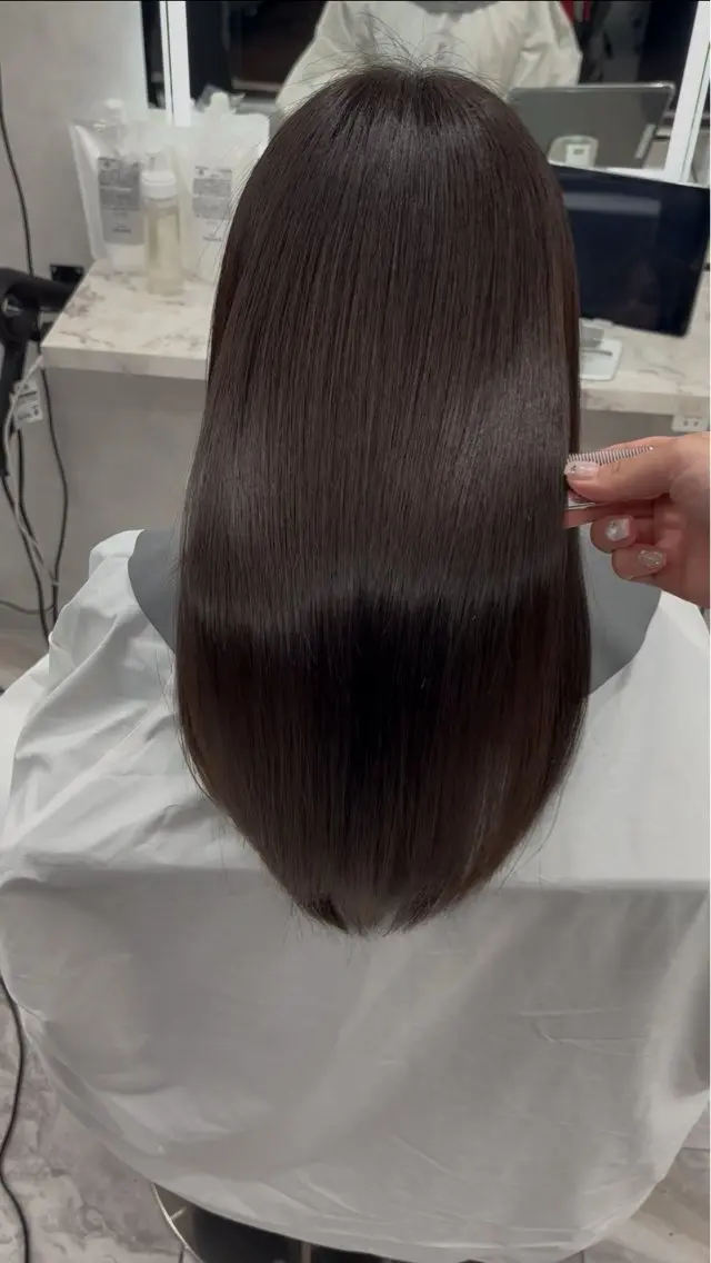 ロング トリートメント ヘアカラー トリートメント 髪質改善/艶髪特化 柔艶髪/Ririkaのヘアスタイル