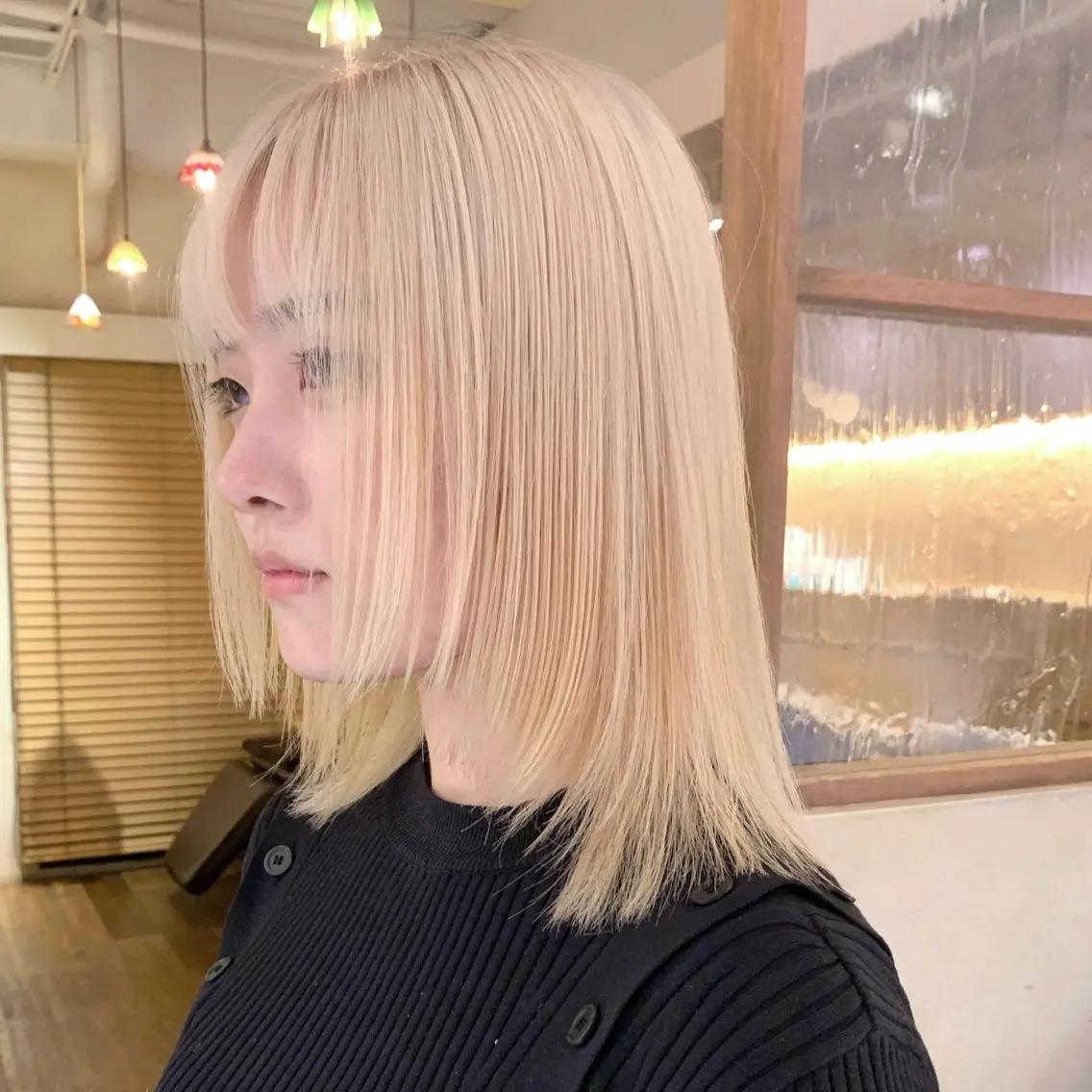 ミディアム 似合わせカット ハイトーン/ブリーチ /表参道/森山雄斗のヘアスタイル