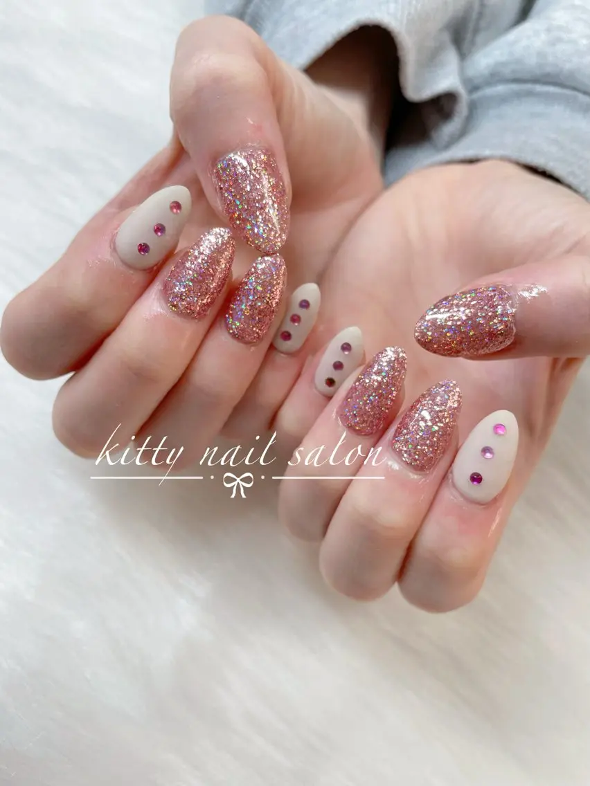 ネイル フレンチネイル マグネットネイル マグネットフレンチ ミラーネイル シンプルネイル kitty nail salonのネイルデザイン
