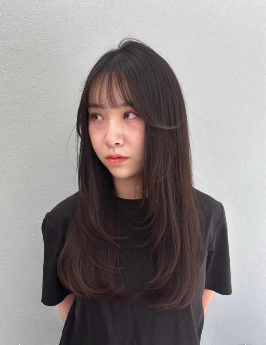 ロング レイヤーカット カット ヘアカラー トリートメント ミニボブ/レイヤボブ 🐈⬛kotoseのヘアスタイル