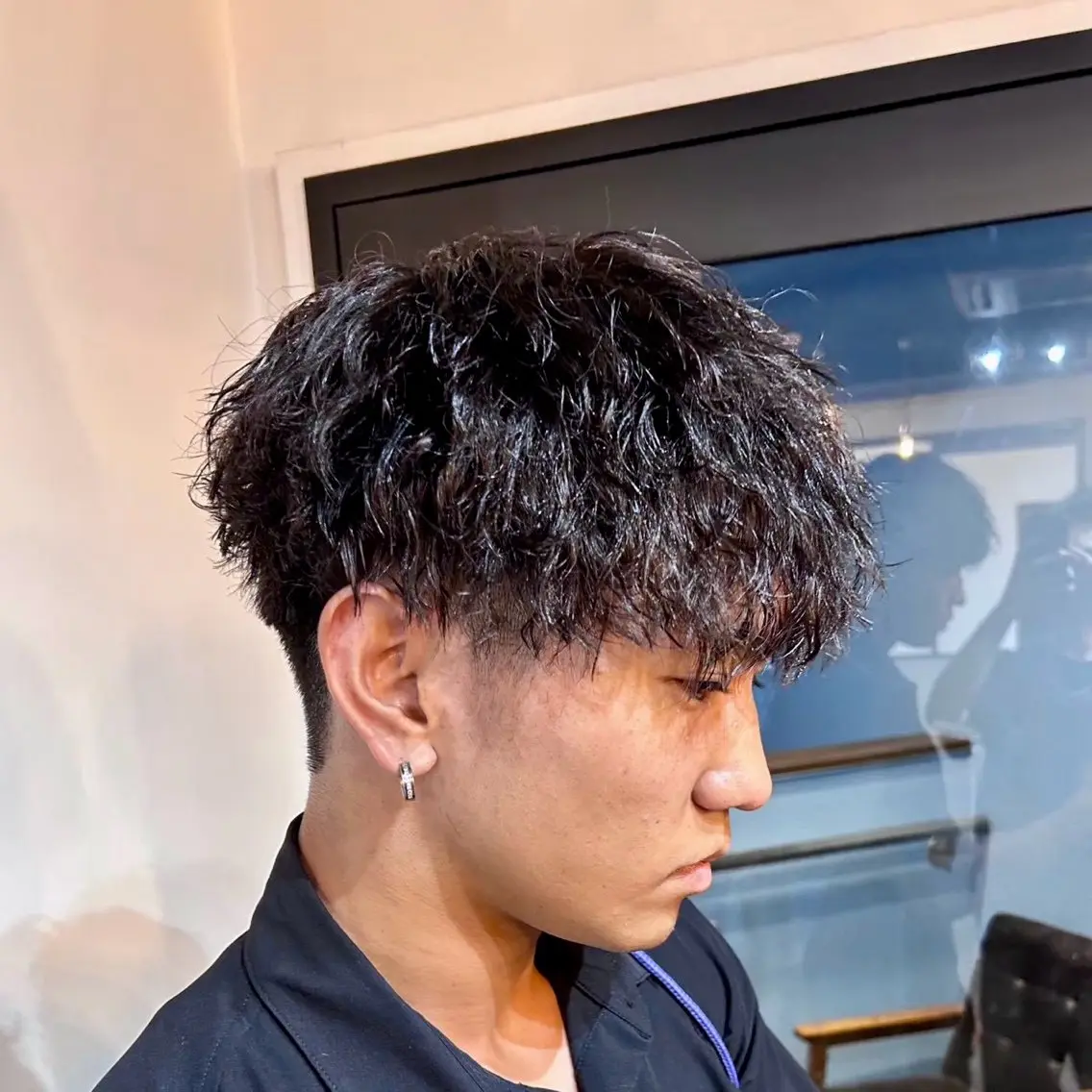 ショート パーマ メンズ シャドウ ツイスパ ニュアンスおがたのヘアスタイル