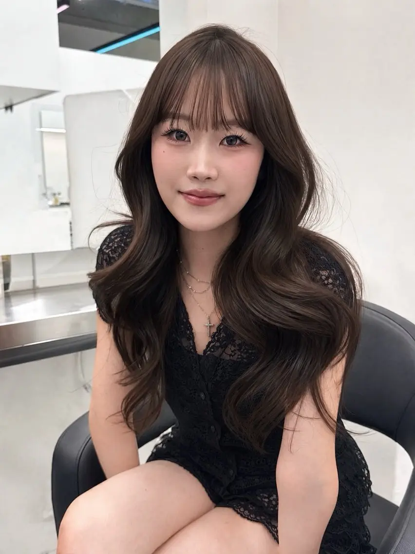 ロング カラー カット ヘアカラー ヘアセット 上品モテヘア🩶 karen🩶のヘアスタイル
