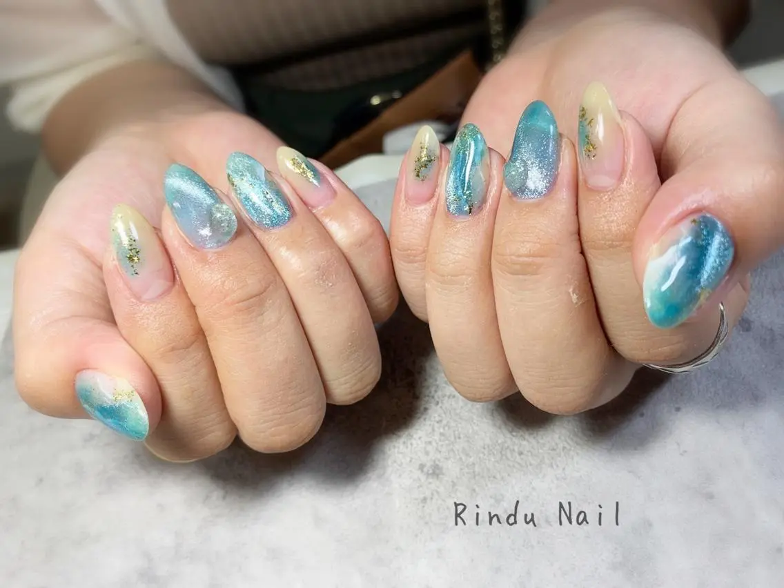 ネイル ニュアンスネイル Rindu Nail 名駅miniのネイルデザイン