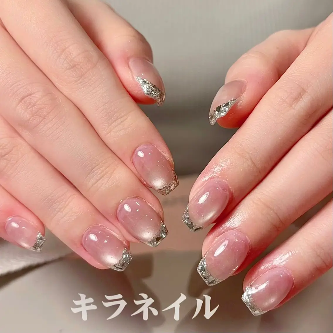 ネイル ハンドネイル 🎀kira 長さだし💗モチ最高のネイルデザイン