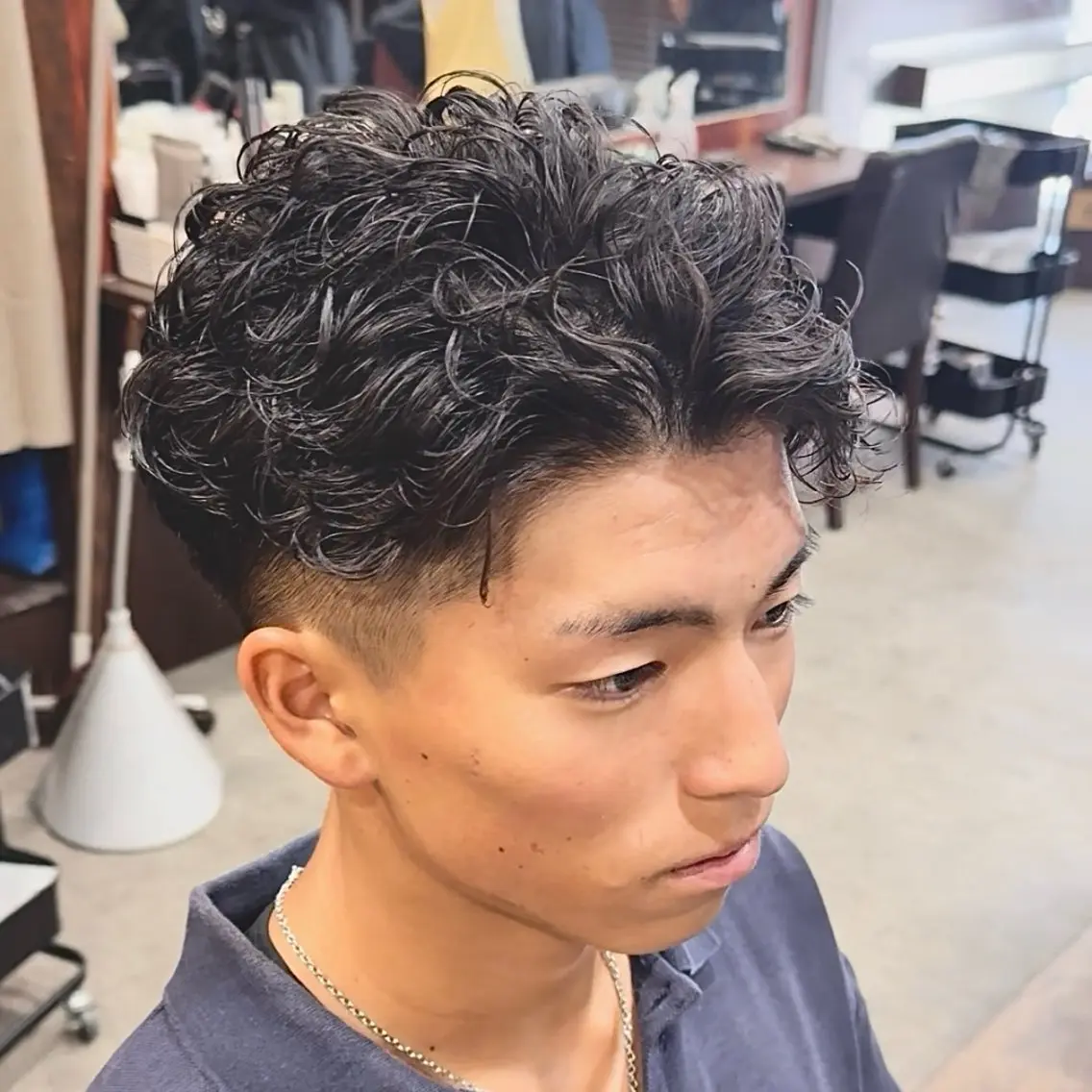 パーマ メンズ カット パーマ スペインカール/ 海外ヘア/RYUのヘアスタイル