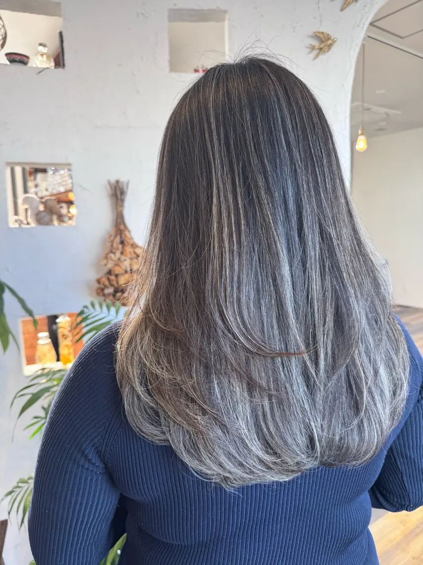 セミロング カラー ヘアカラー 🌸小掛🌸 豊橋外国人風カラーのヘアスタイル