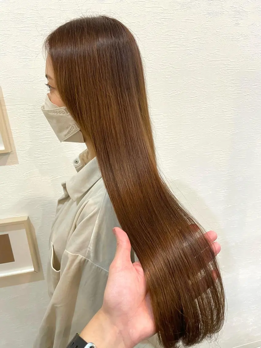 艶髪🤍💖髪質改善inカラー＋超音波tokioトリートメントの写真