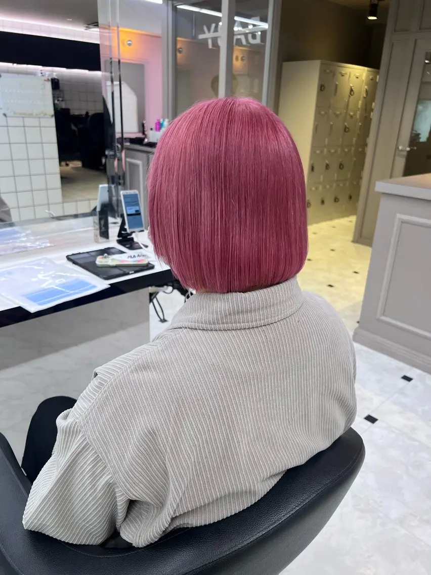 ミディアム カラー ヘアアレンジ カット ヘアカラー トリートメント ヘッドスパ ヘアセット 💕上野美容師☁ ブリーチ💖サワのヘアスタイル