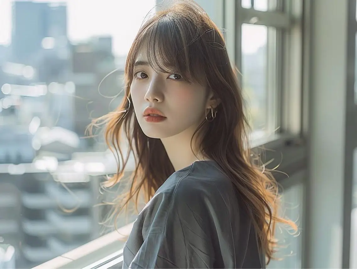 ロング カラー ブリーチなしWカラー 超特化/YURAのヘアスタイル