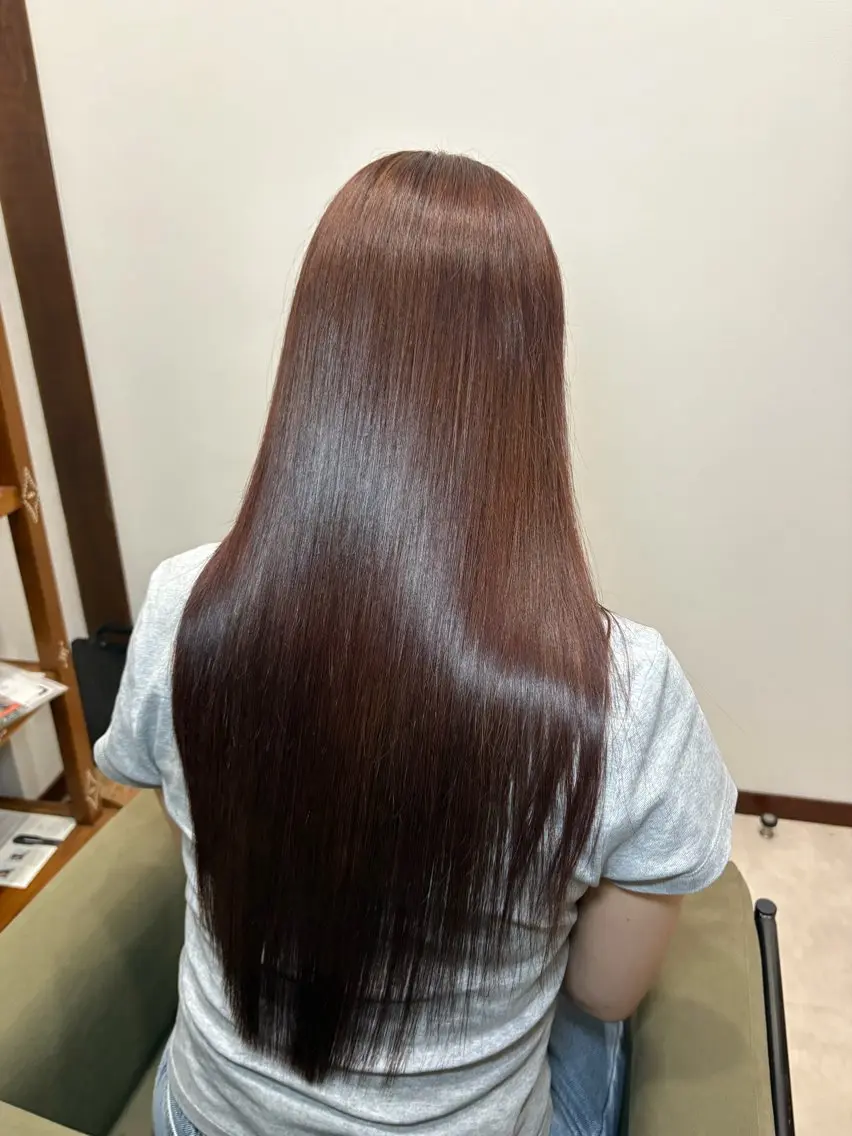 ロング 縮毛矯正 縮毛矯正 髪質改善×美髪矯正/ 岡山/総社/出水裕大のヘアスタイル