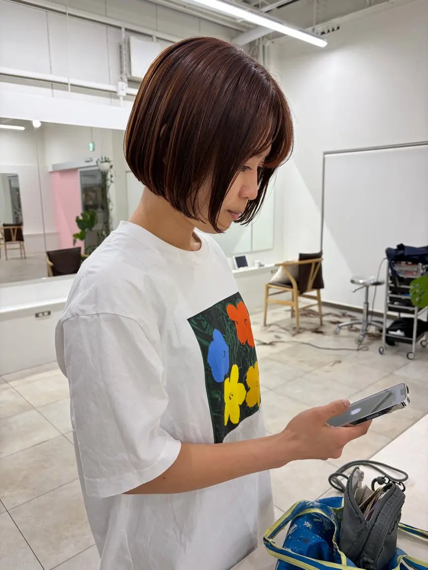 ミディアム ボブ 相澤 陽菜のヘアスタイル