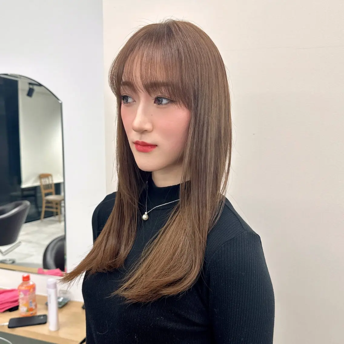 セミロング カット ヘアカラー トリートメント ブリーチなし/レイヤ ー特化🌈Tommyのヘアスタイル