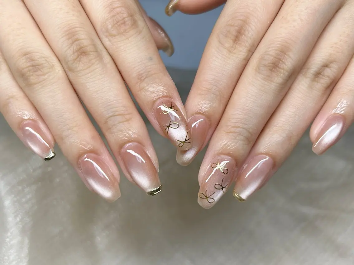 ネイル アートネイル 成人式 長さ出し フットネイル マグネットネイル ハンドネイル Lino Nailのネイルデザイン