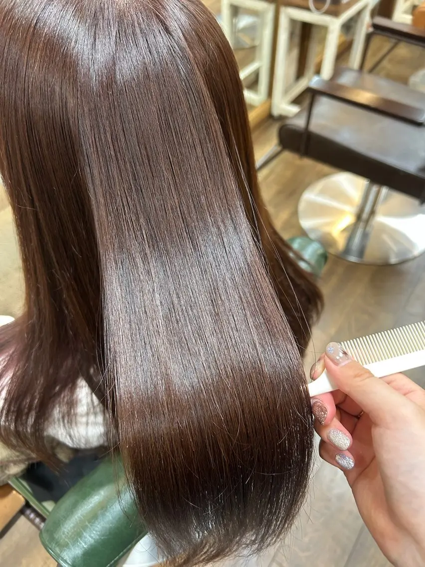 セミロング カラー ブラウンカラー 徳永　髪質改善 カラー🪄💫のヘアスタイル