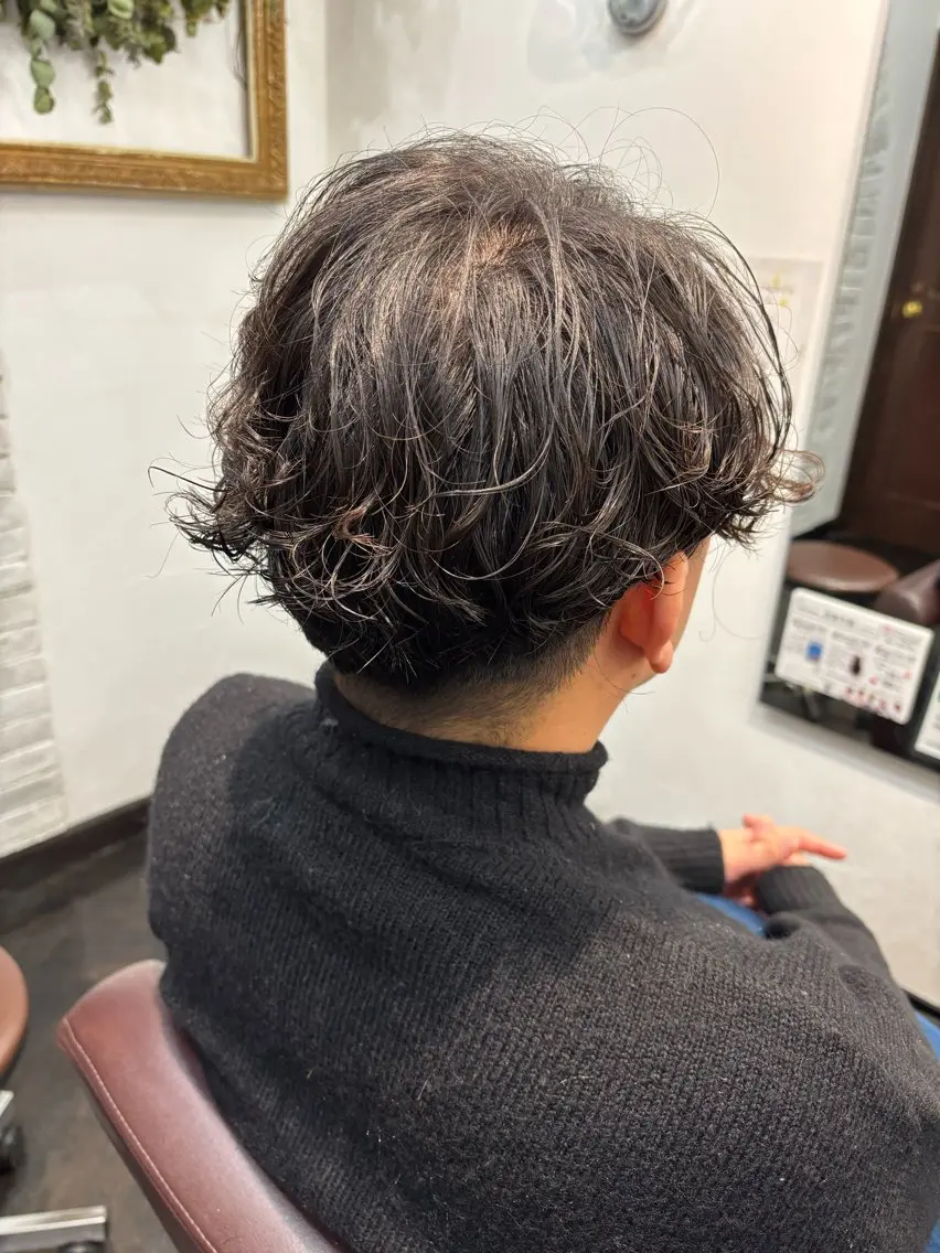 メンズスパイラルパーマの写真