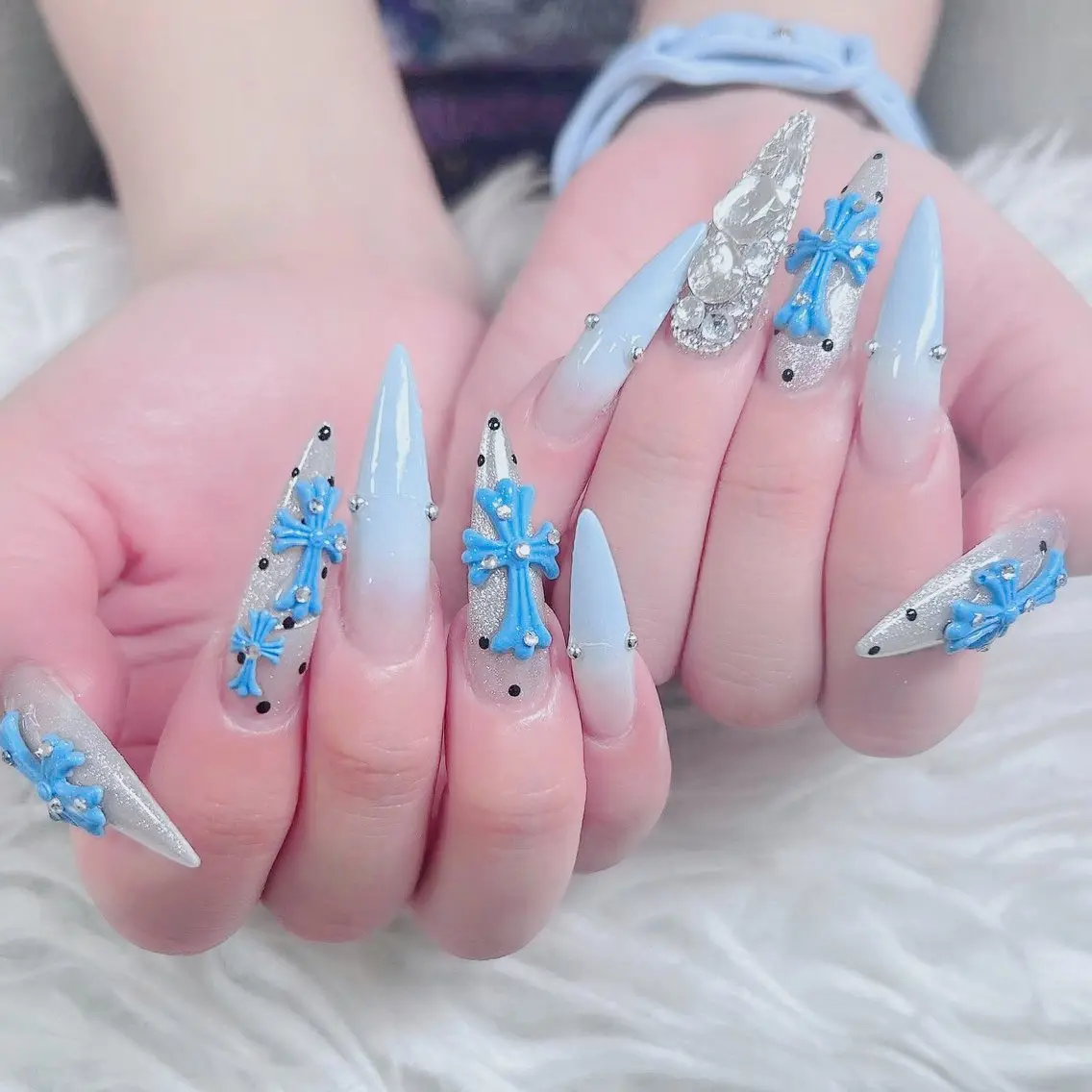 ネイル フットネイル フレンチネイル グラデーション 韓国ネイル ロングネイル ハンドネイル Hani Nail Salonのネイルデザイン