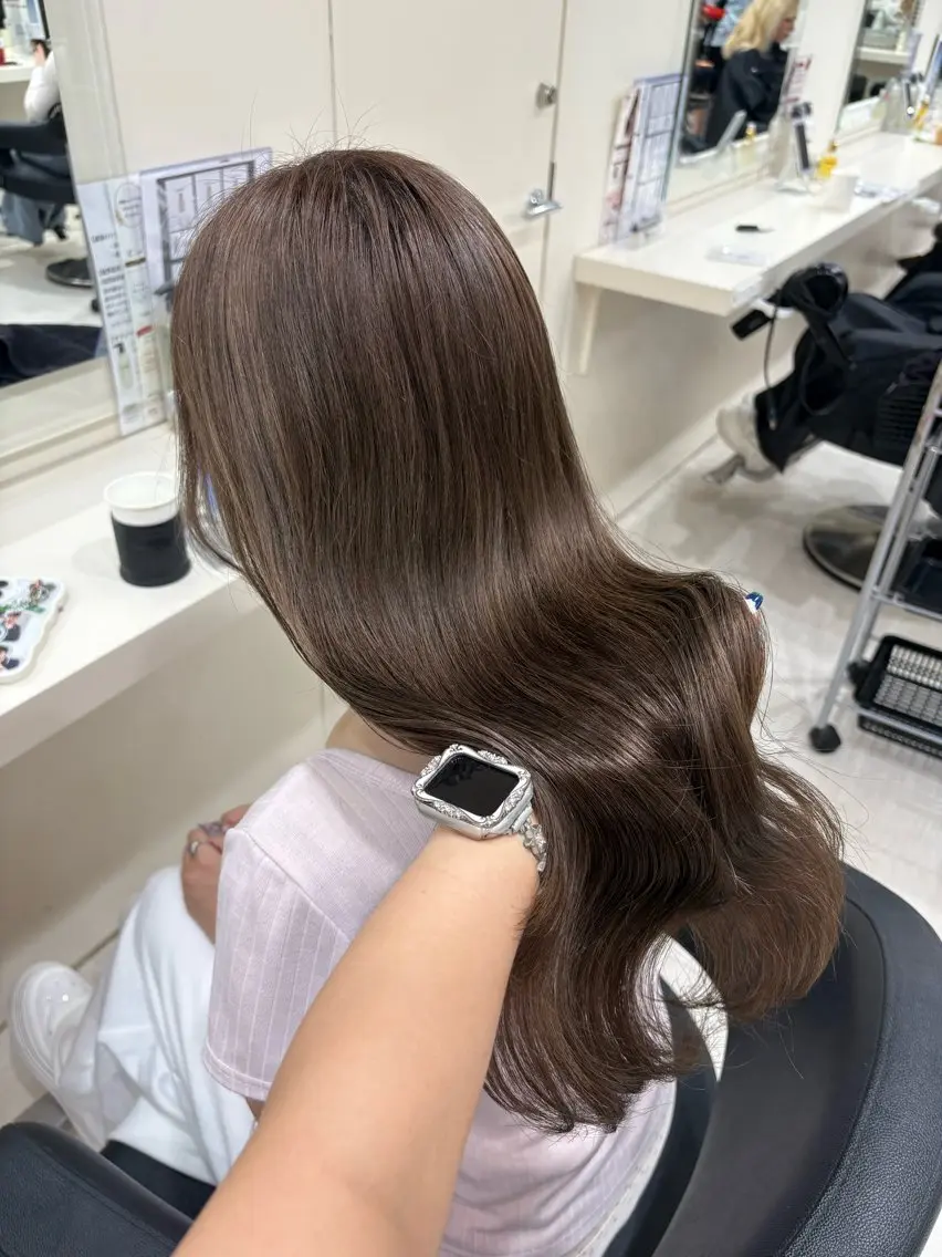 セミロング カラー ヘアカラー 💟RINNA 艶カラー💟のヘアスタイル