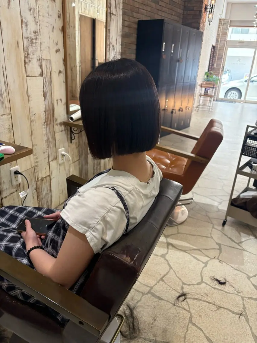 ショート カット 縮毛矯正 加藤 麻夢のヘアスタイル