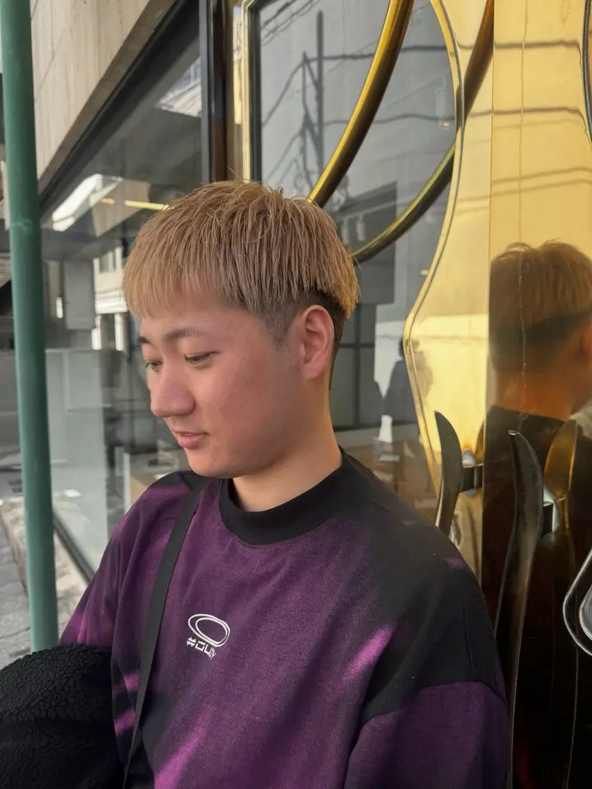 ショート カラー パーマ メンズ カット ヘアカラー メンズ特化🟡個室 口コミ高評価🟡三澤のヘアスタイル
