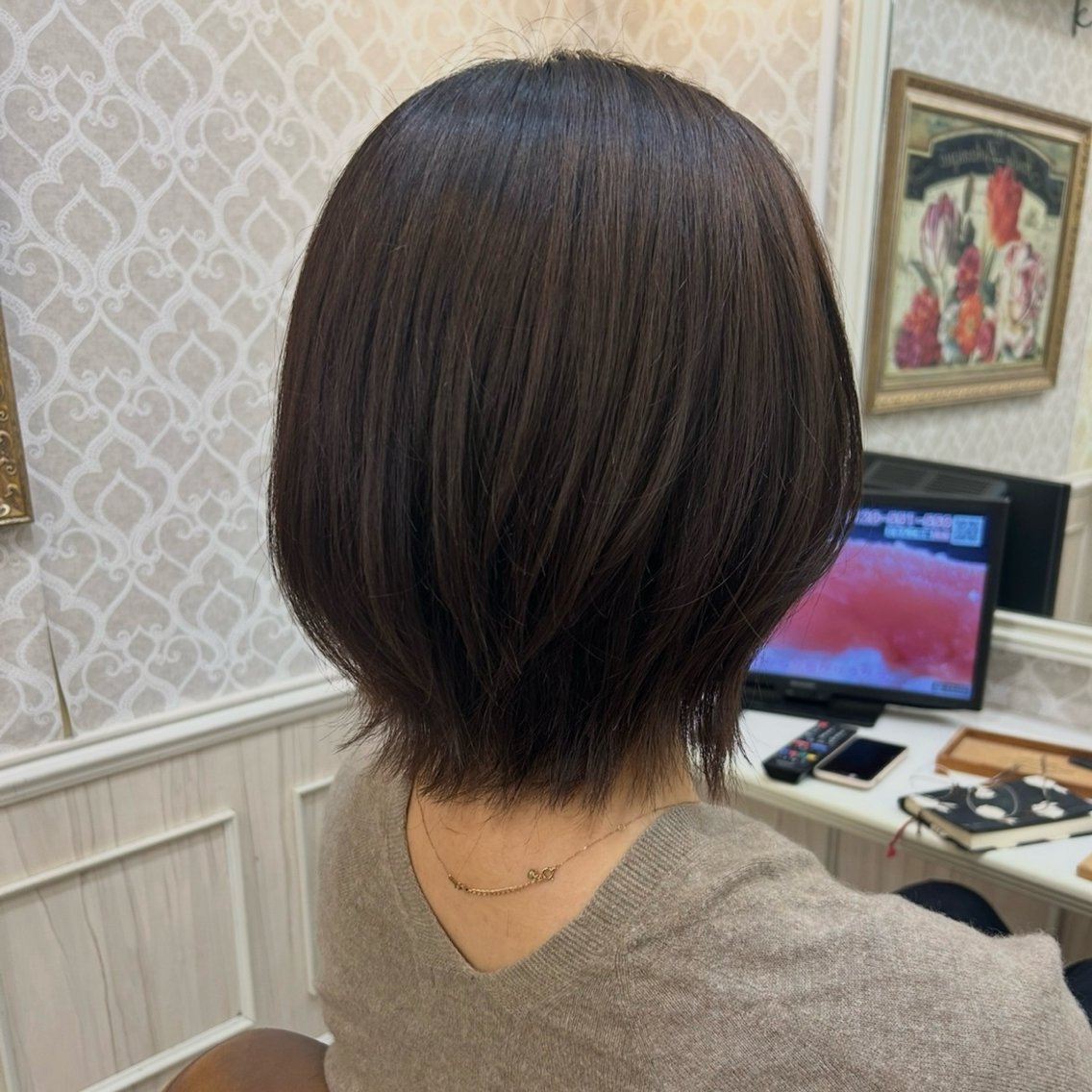 ショート ボブレイヤー ボブ レイヤーカット カット 安原 百愛のヘアスタイル