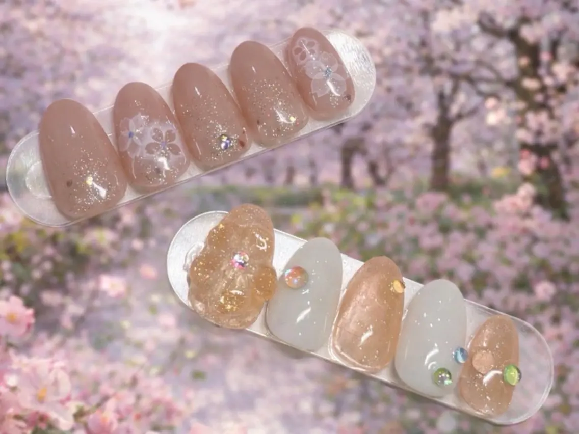 ネイル 桜ネイル ハンドネイル 🪞ヤギフウカ🪞 渋谷ネイルのネイルデザイン