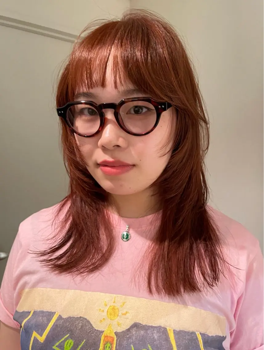 ミディアム ヘアカラー 和田 英梨香のヘアスタイル