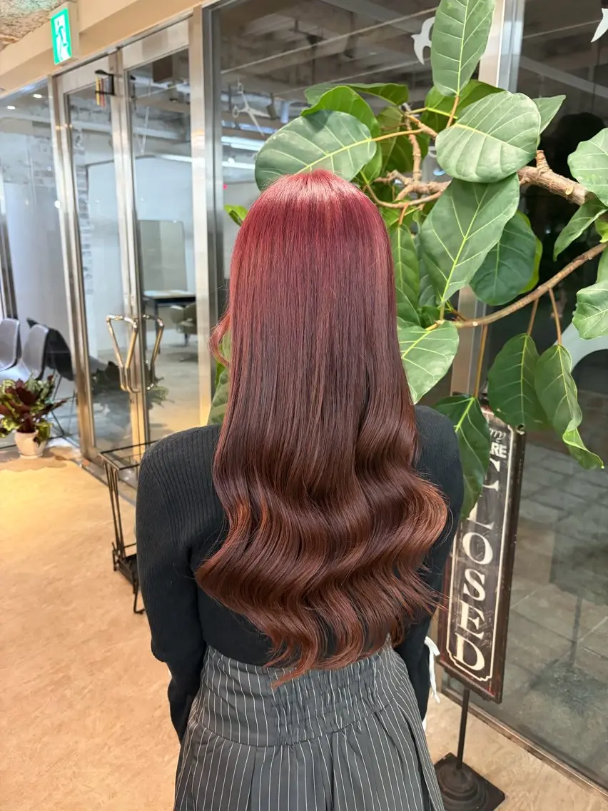 カラー ヘアカラー カットモデル unaのヘアスタイル