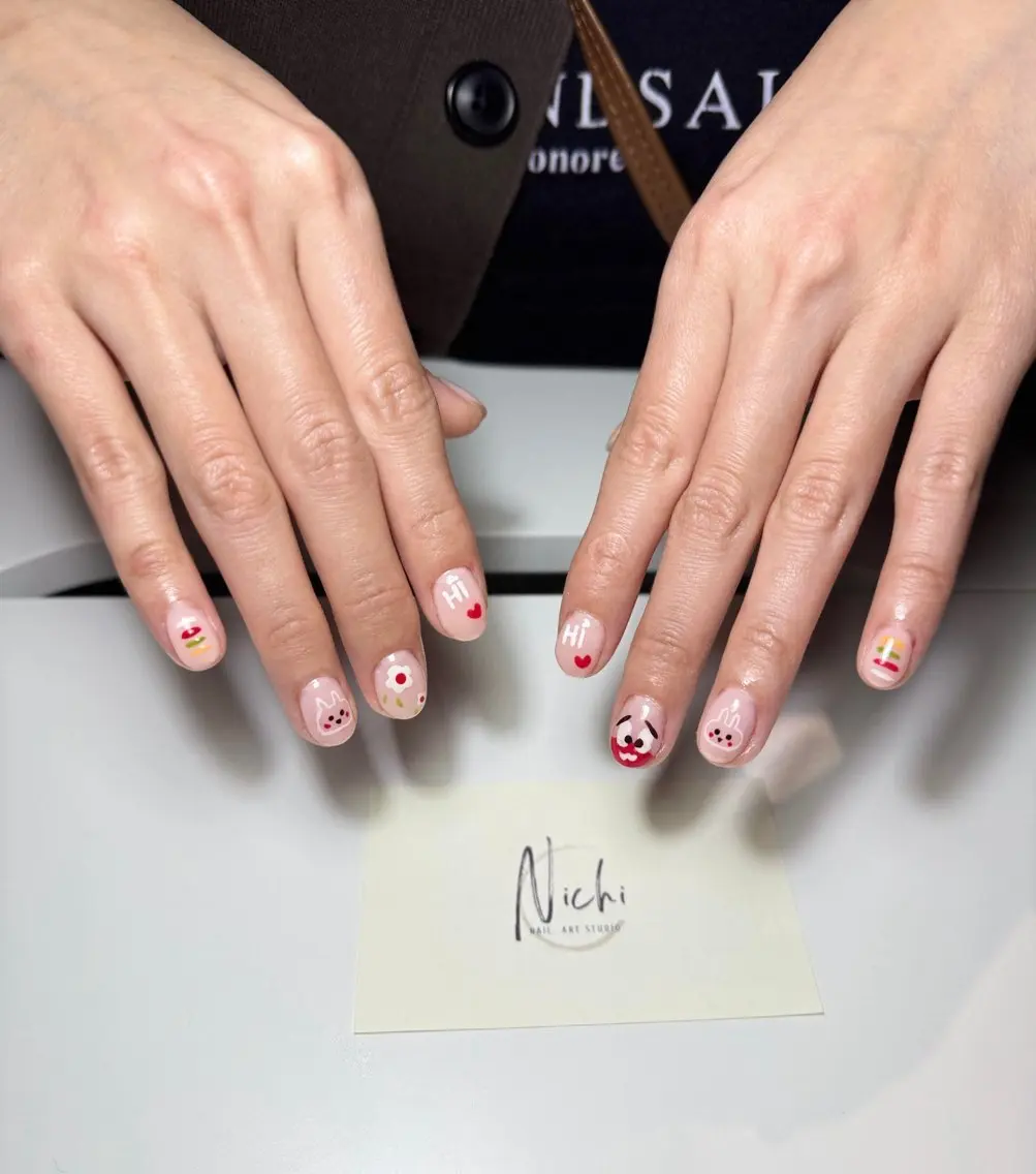 ネイル オーロラネイル チークネイル フットネイル フレンチネイル ジェルネイル Nichi Nailsのネイルデザイン