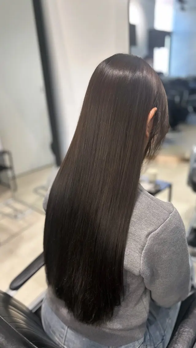 セミロング カラー パーマ ヘアカラー トリートメント レイヤー/グレージュ 髪質改善/コウスケのヘアスタイル