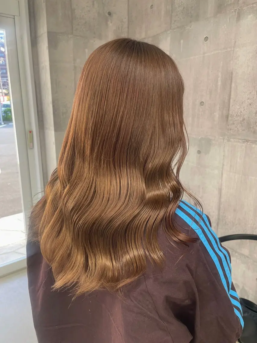 ロング カラー ブリーチ 髪質改善 松村 友里圭のヘアスタイル