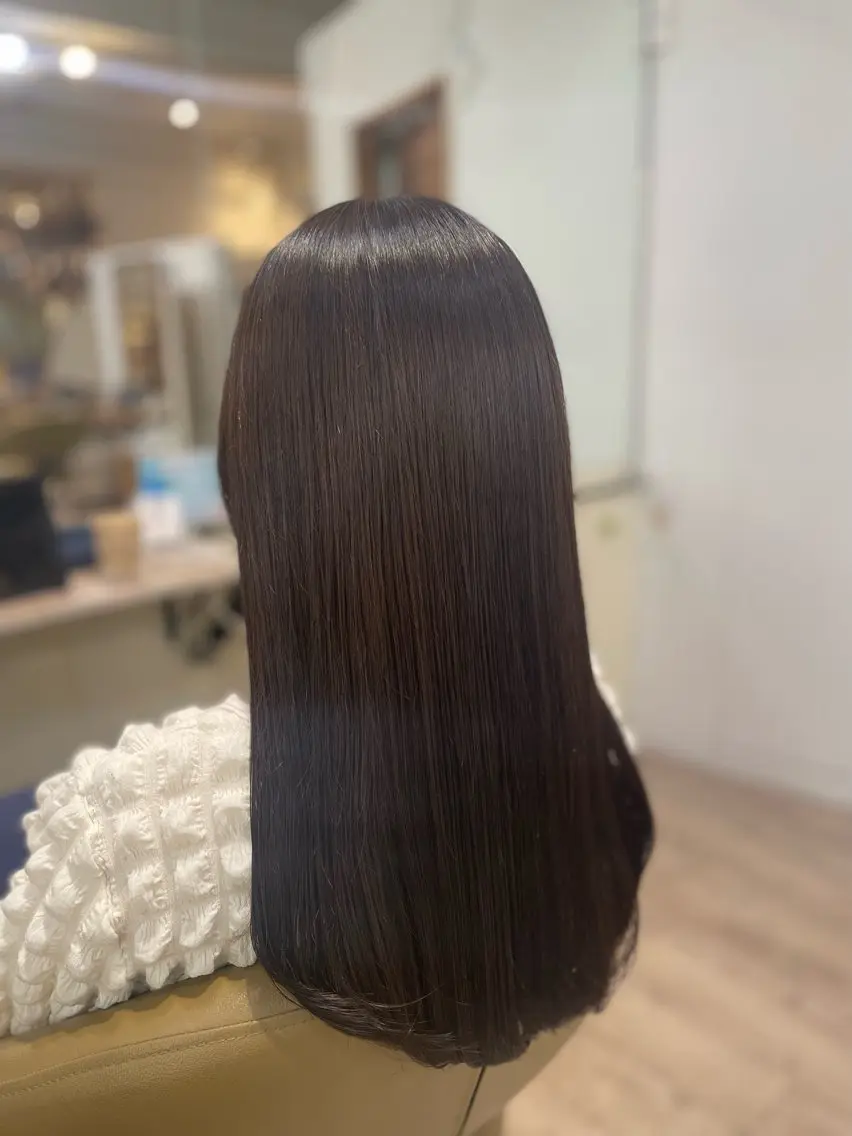 セミロング ヘアカラー 茅野 あゆ美のヘアスタイル