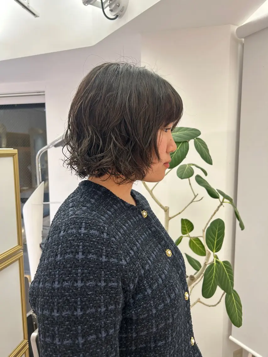ショート パーマ カット パーマ 🌻似合わせカット× パーマ/矢木🌻のヘアスタイル