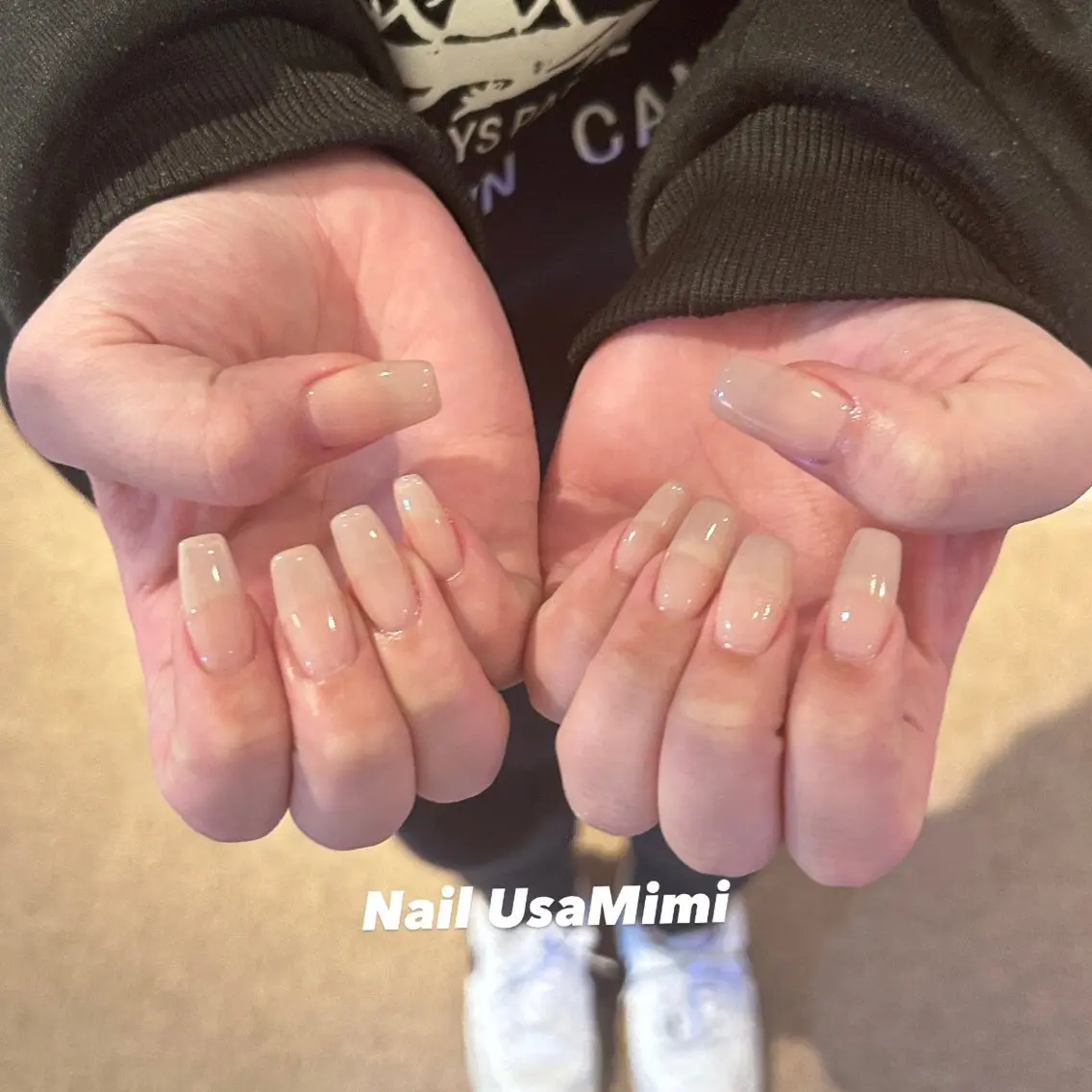 ネイル ジェルネイル 持ち込み ワンカラーネイル パラジェル シンプルネイル 本町ネイルNail UsaMimiのネイルデザイン