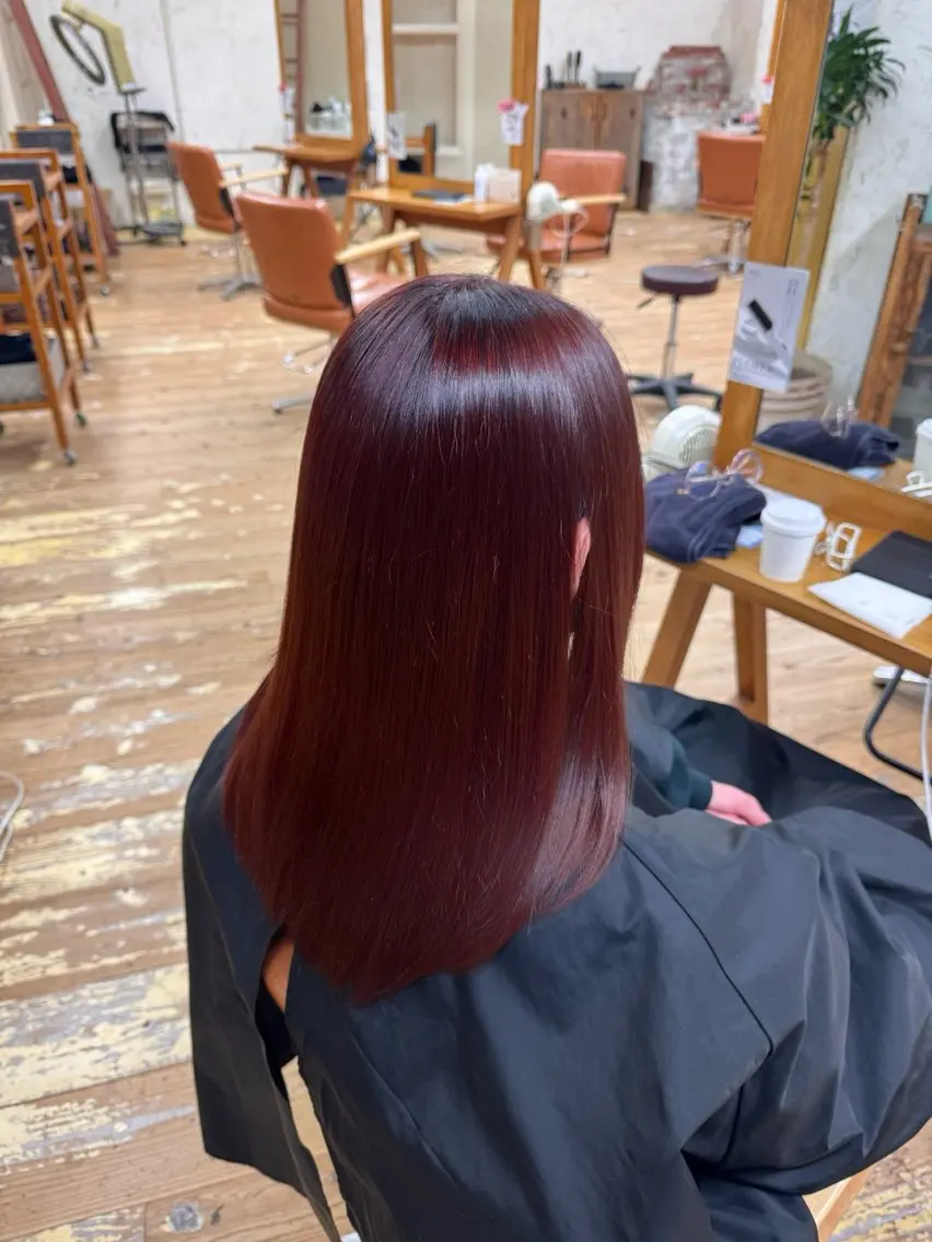 カラー ヘアカラー トリートメント 柔らかい透明感カラー 🎀クルミ🎀のヘアスタイル