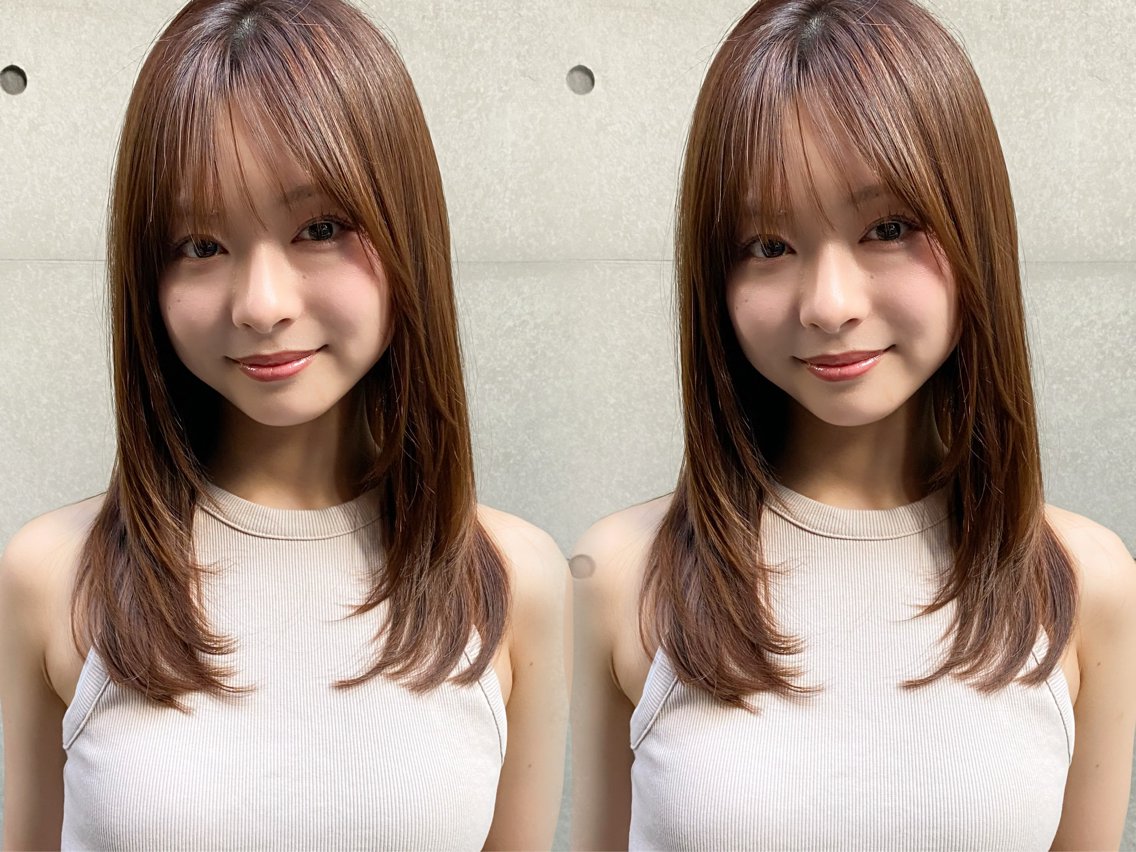 セミロング カラー 縮毛矯正 カット ヘアカラー 縮毛矯正 トリートメント レイヤー×縮毛矯正✨ 髪質改善/佐藤侑哉のヘアスタイル