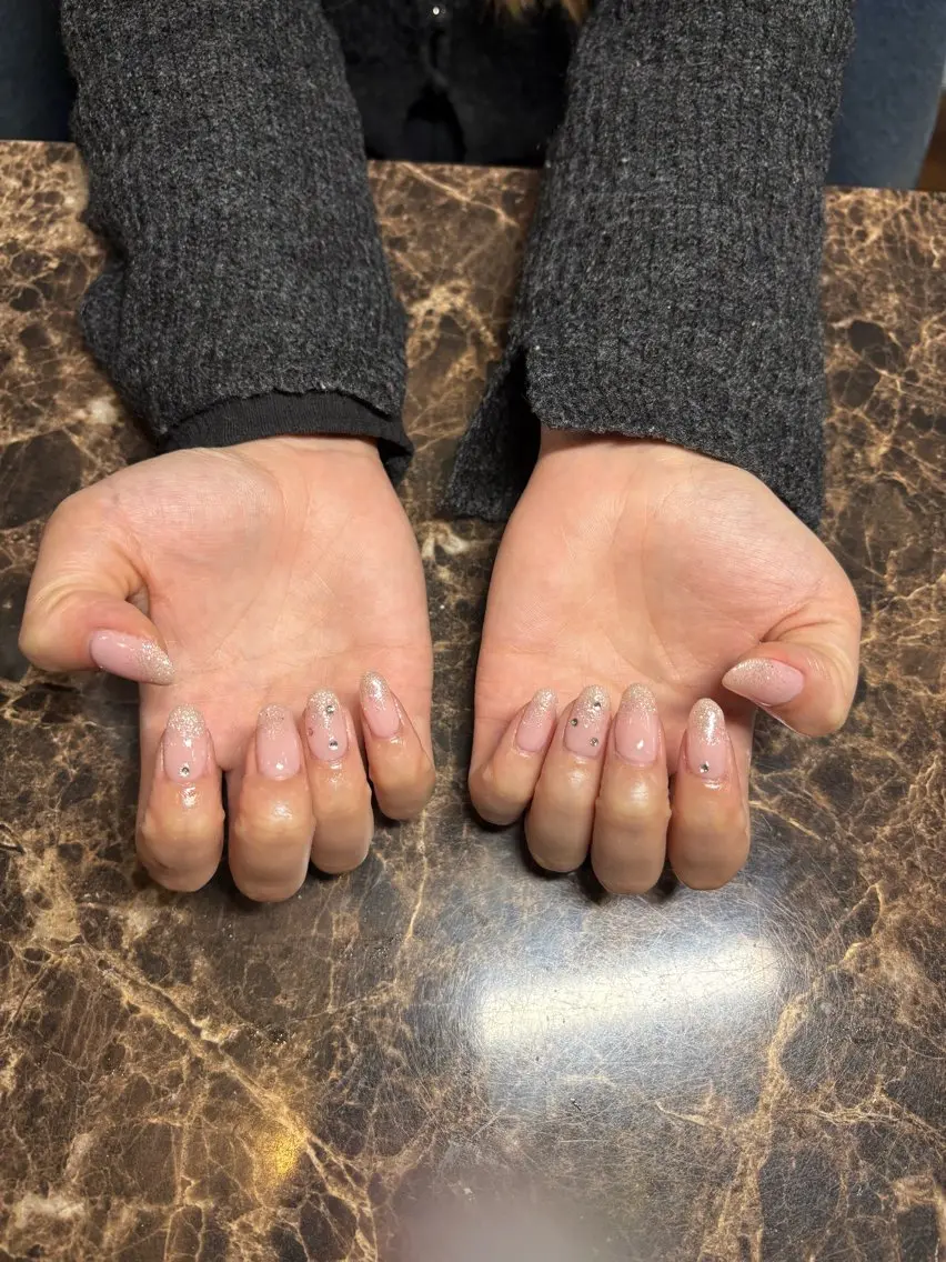 ネイル ラメ(グリッター) ラメグラデーション ハンドネイル IROHA NAIL Rinonのネイルデザイン