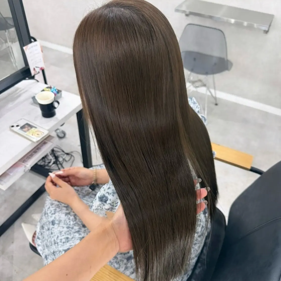 ロング ヘアカラー 縮毛矯正 トリートメント 縮毛矯正\髪質改善 🫧拓都のヘアスタイル