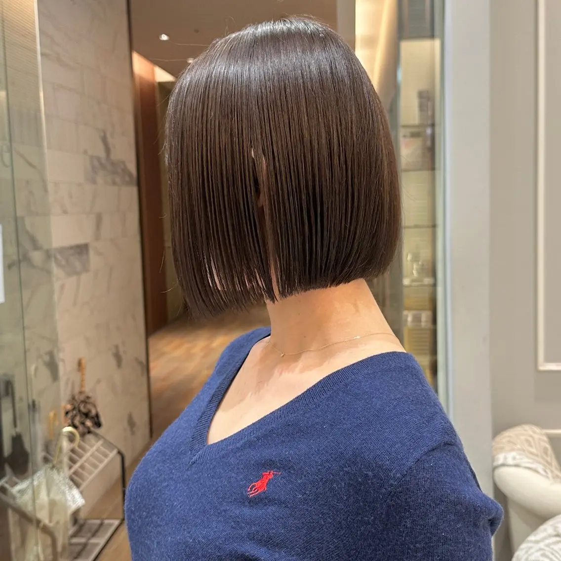 ショート カラー ボブ カット ヘアカラー トリートメント 💎小顔前髪&髪質 改善カラー💎片桐のヘアスタイル