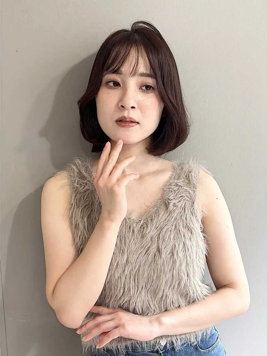 ショート カラー カット ヘアカラー トリートメント 心斎橋韓国ボブ 好原良真のヘアスタイル
